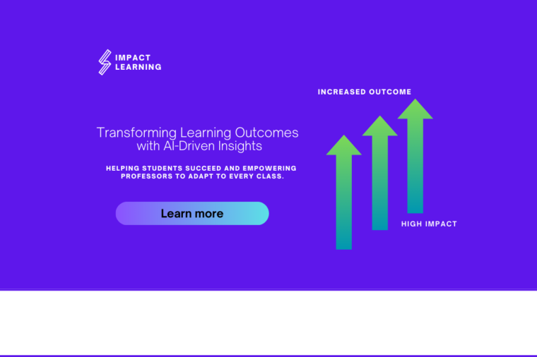 The image shows the landing page to access the AI-powered learning outcome tool.