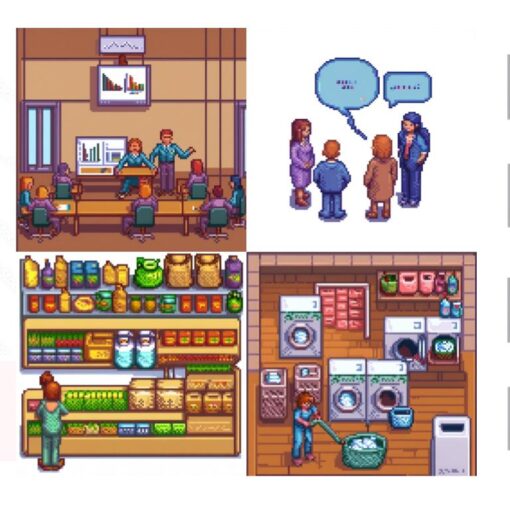 A simulation game to give young learners a glimpse of adults' daily lives