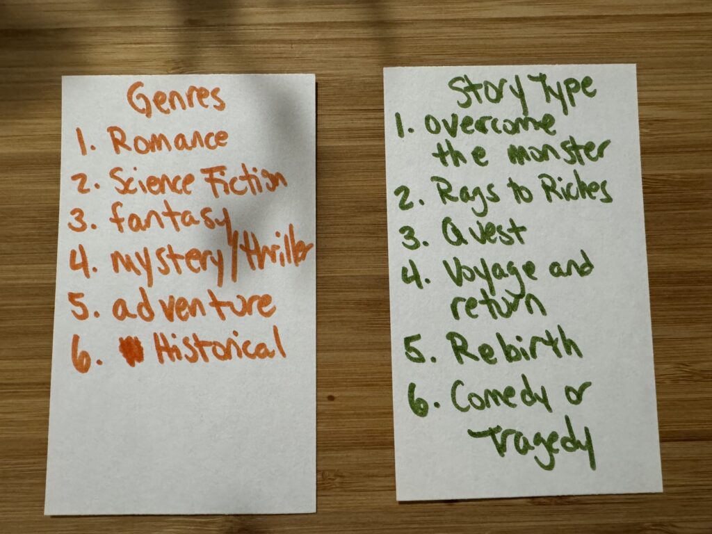handwritten cards