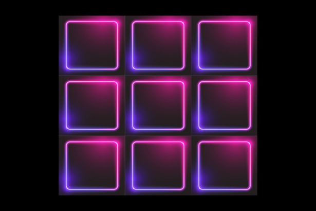 Glowing Neon Grid