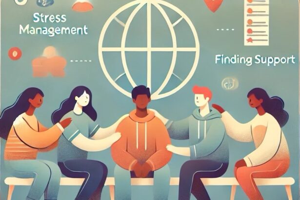 This image illustrates the supportive and inclusive design of our website, which focuses on the mental health needs of international students in the U.S. It highlights key resources like stress management tools and community-based support systems.